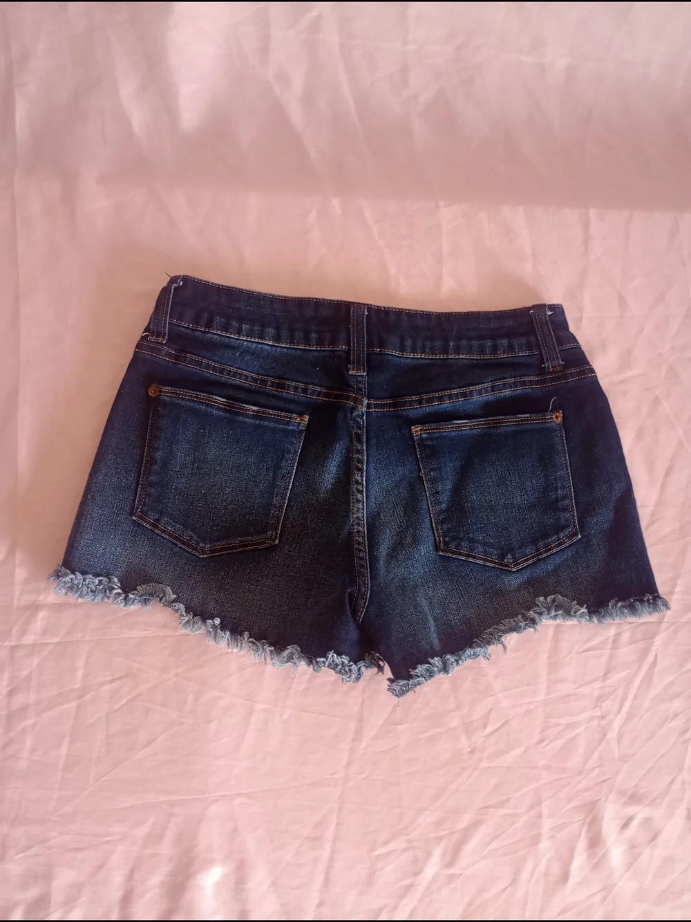 No Boundaries Dark Blue Frayed Hem Denim Shorts Sz. 9